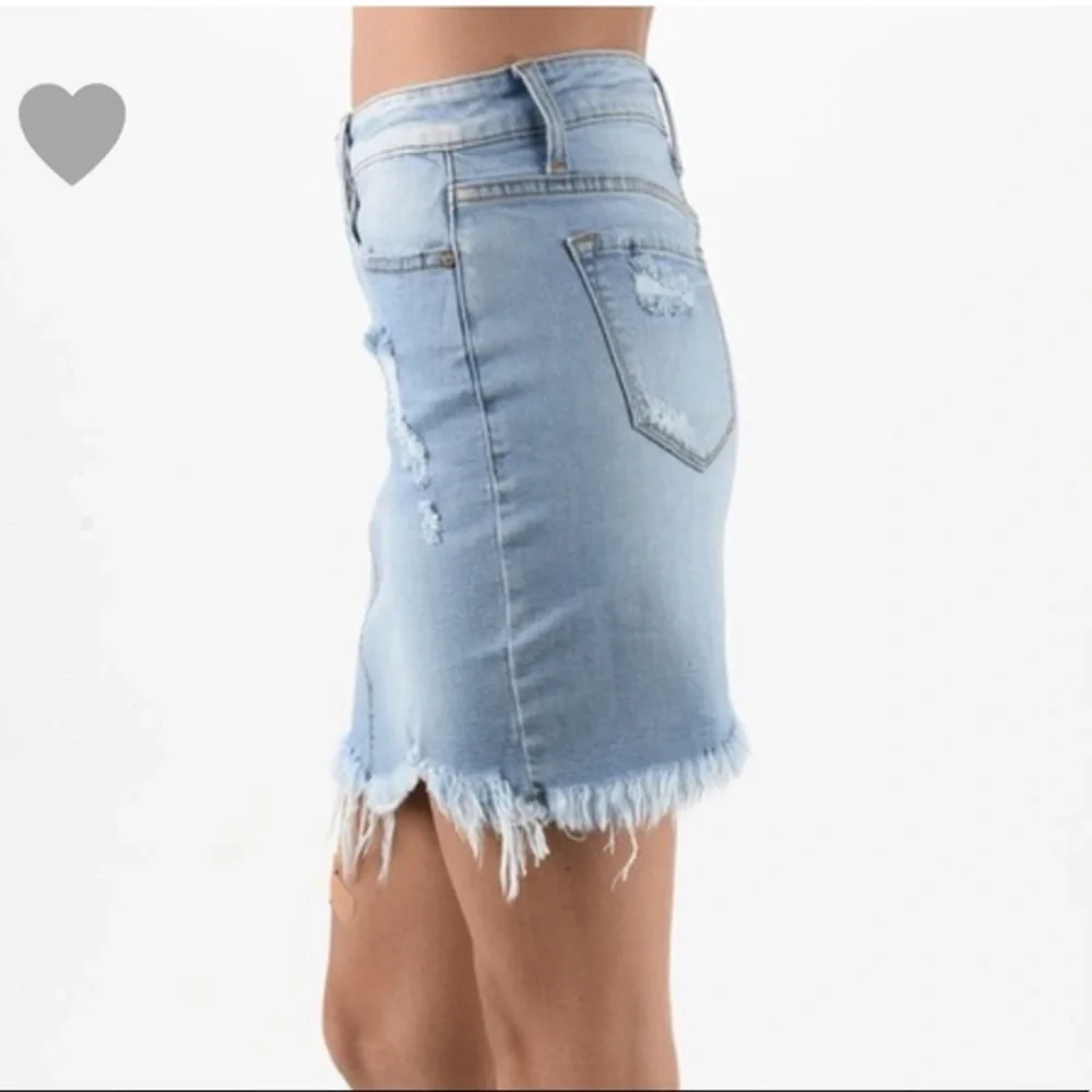 🔥KANCAN🔥RAW HEM DENIM SKIRT